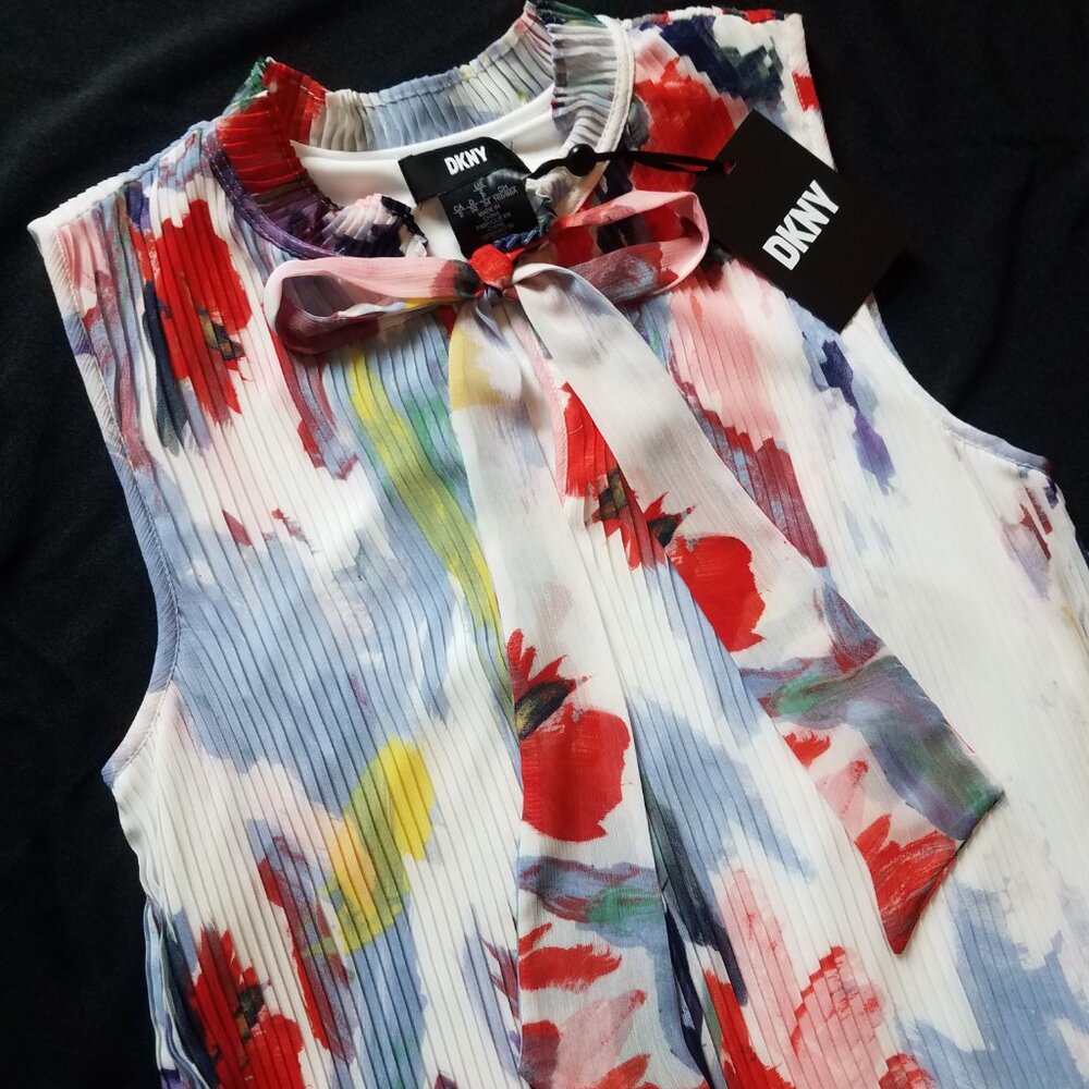 Accordion pleated dress- Floral SIZE 2